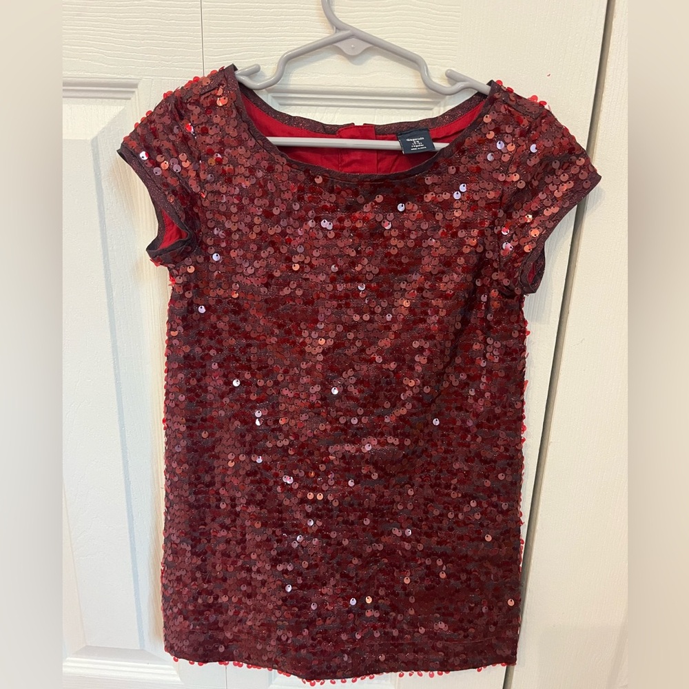 GapKids Girls Sequined Red Dress